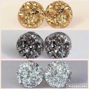 Handmade druzy style earrings